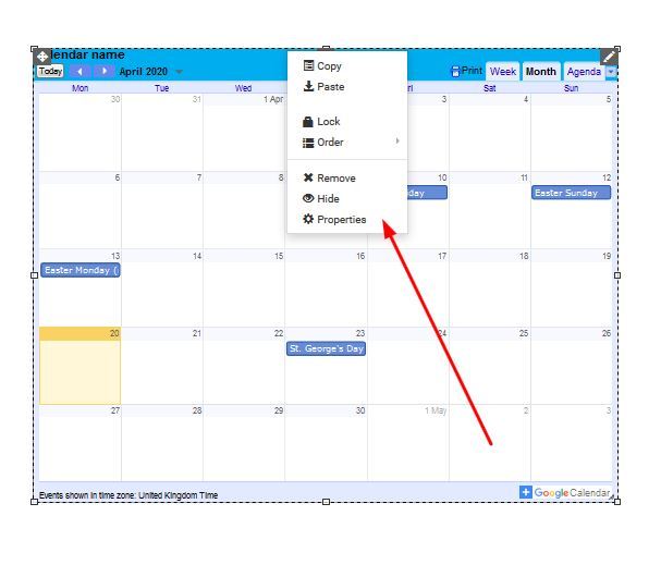 Google Calendar Widget Site Builder How to a Google Calendar on a